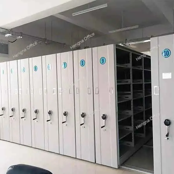 Heavy-Duty Mobile Compact Filing Cabinets With Adjustable Shelves & Secure Brake System for Offices, Warehouses & Archives