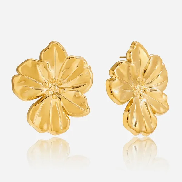 Trendy Water Drop Design Vacuum Earrings in Stainless Steel photo-2