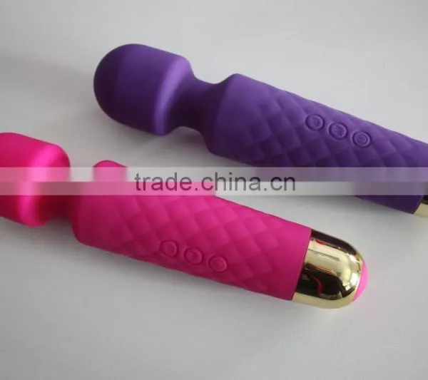 2016 New High Quality Full Silicone Strong Power Magic Wand Vibrator Sex Toys photo-5