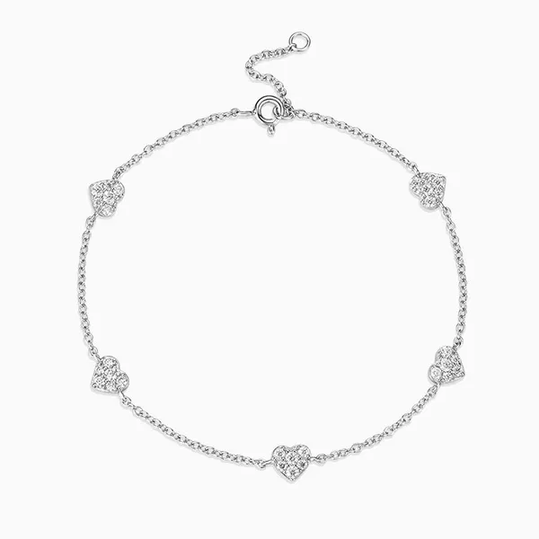 Shining Star Jewelry Adjustable Zircon Love Heart Women's Fine Bracelet photo-5