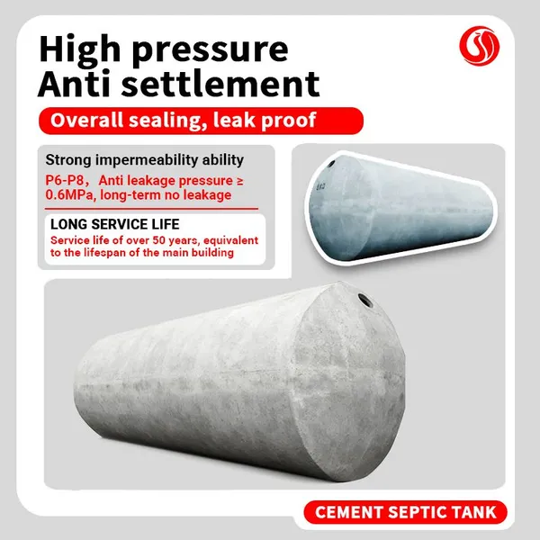 Verstärkter Beton-Zement-Klärgrube, dreigeteilter Fertigprodukt, vorgefertigte Beton-Klärgrube, Ölabscheider, Brandschutzwasser-Sedimentationsbecken