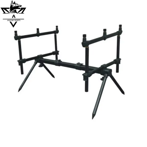F09-RP8142-1B Camouflage Different Shape Aluminum Carp Coarse Fishing Rod Rests Rod Pod photo-2