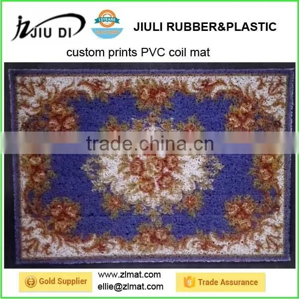 2016 Custom Prints PVC Cushion Coil Mat Pvc Logo Mat photo-3