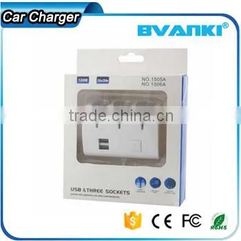 New Factory Price 3 Sockets Car Cigarette Lighter DC Power 12V 24V Car Cigarette for IPhone Usb Car Charger With Dual USB Ports Supplier's Choice photo-6