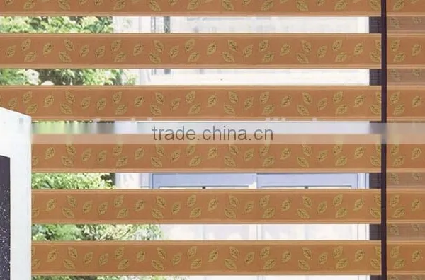 Top-grade Blinds 100% Blackout Roller Blind Double-shade Shower Curtain Jacquard Zebra Blind/ Stone-look Zebra Blinds photo-3