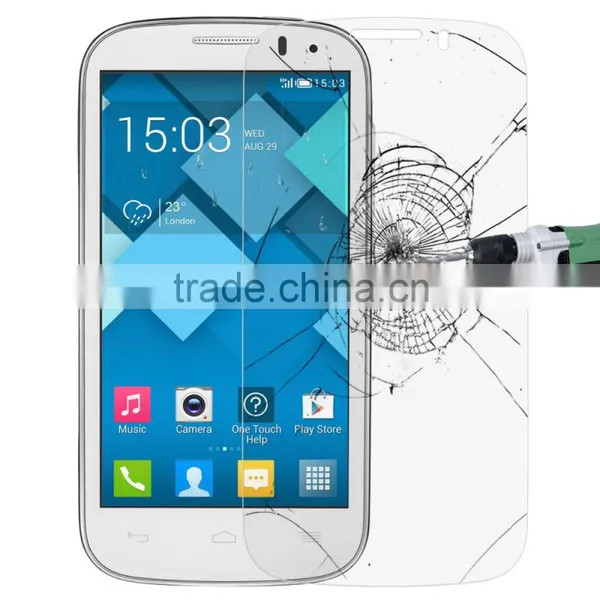 High Hardness Anti-Shatter Film Tempered Glass Screen Protector for Alcatel One Touch Pop C5