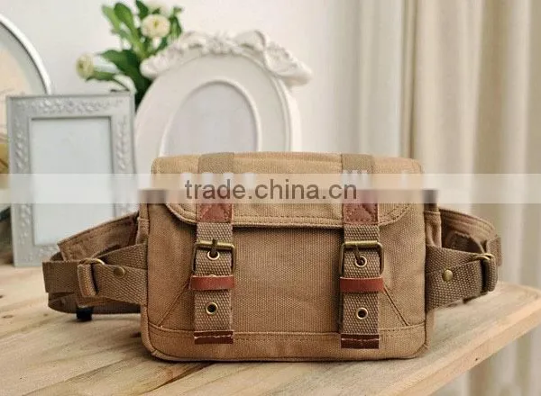 2016 Ebay Hot Sale Canvas Waist Bag Portable Large Capacity Men Waist Durable Shoulder Bag