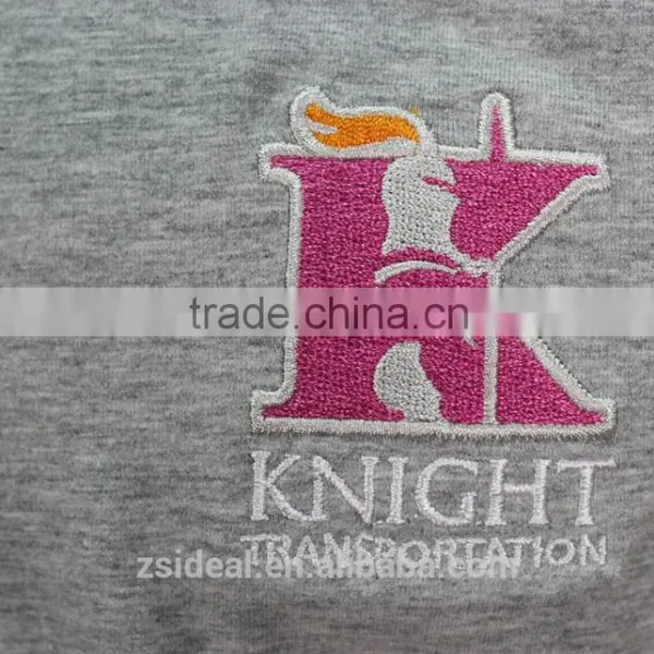 94% Cotton 6% Spandex Rib Collar Custom-made Embroidery T-shirt photo-2