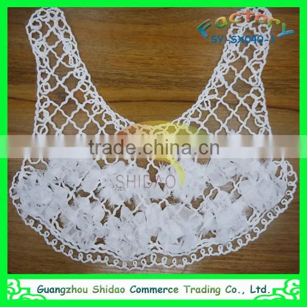Customize Chantilly and Fancy Chiffon Neckline Lace Appliques Wholesale/lace Collar photo-5
