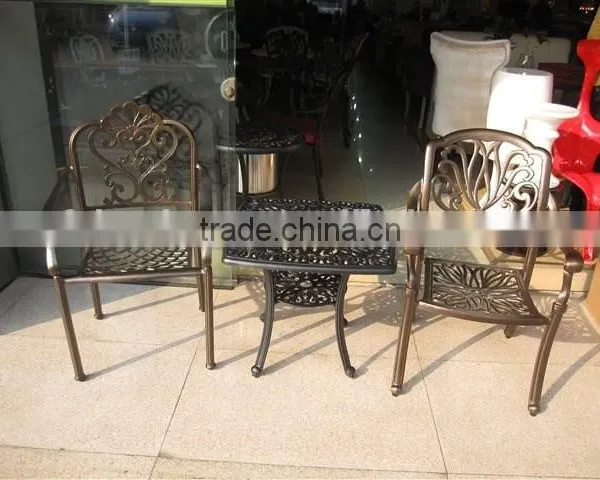 American French Style Cast Iron Metal Aluminum Dining Garden Chair photo-3