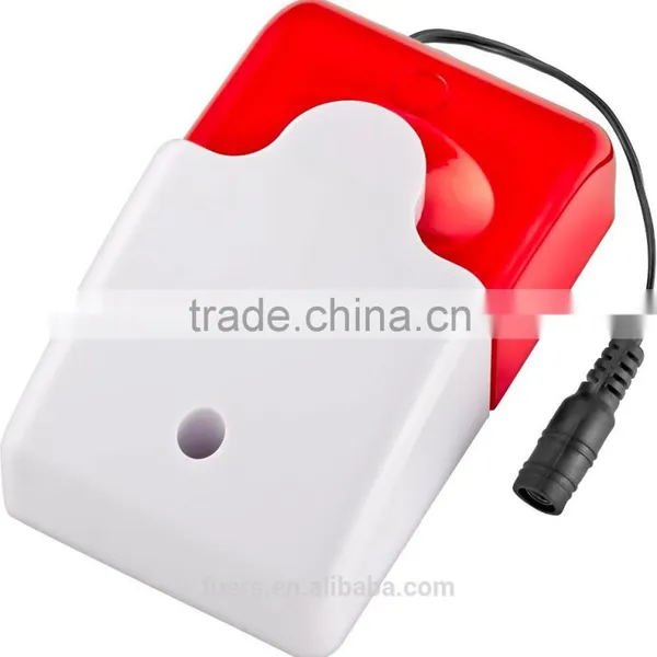 Best Price 105db Red-white Sound Output DC Powerd Wired Flash Light Siren for Security Alarm System photo-2
