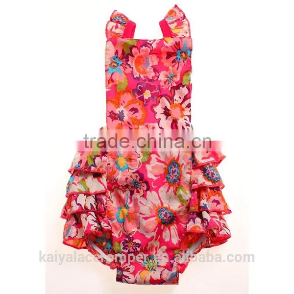 Gold Polka Dots Summer Cotton Newborn Baby Clothes Pom Pom Jumpsuits Bodysuit Romper photo-3