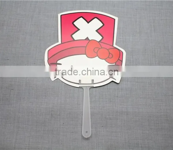 2016 Hot Selling pp Animal Print Hand Fan Small Hand Fan Advertising Fan for Children photo-3
