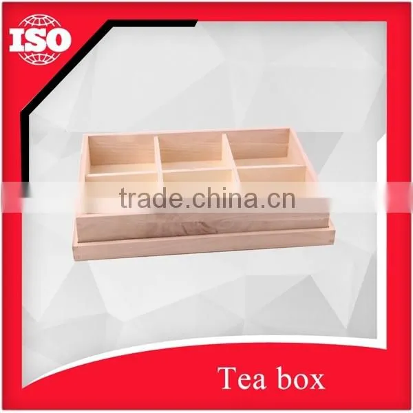 New Design Lid and Printing Logo Wooden Tea Box Storage photo-4