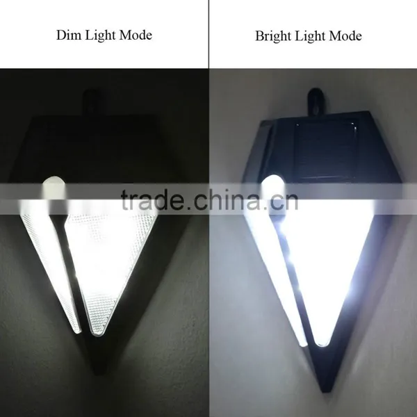 LIADA Outdoor Waterproof 6LEDs Solar Powered Light PIR Motion Sensor Lamp Light Brightness Diamond Shaped Wall Lamp for Balcony photo-4