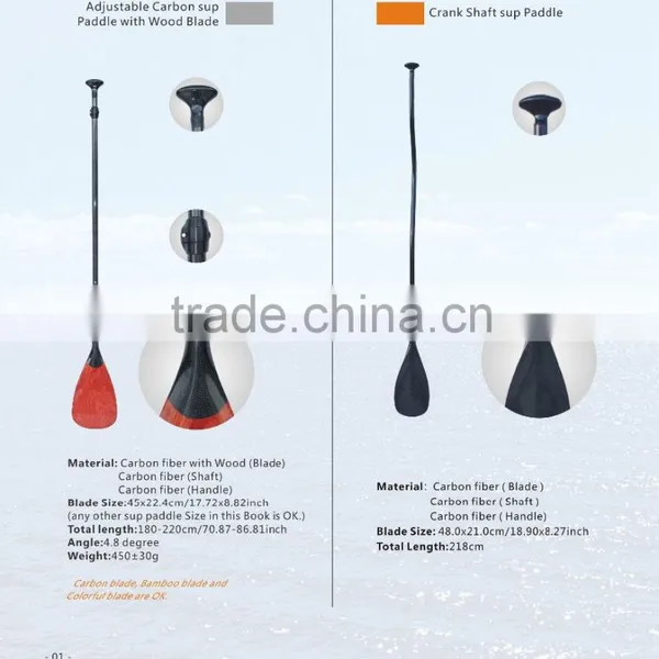New Paddle for Stand Up Made by Wood and Carbon Fiber Handmade for Paddling SUP photo-3