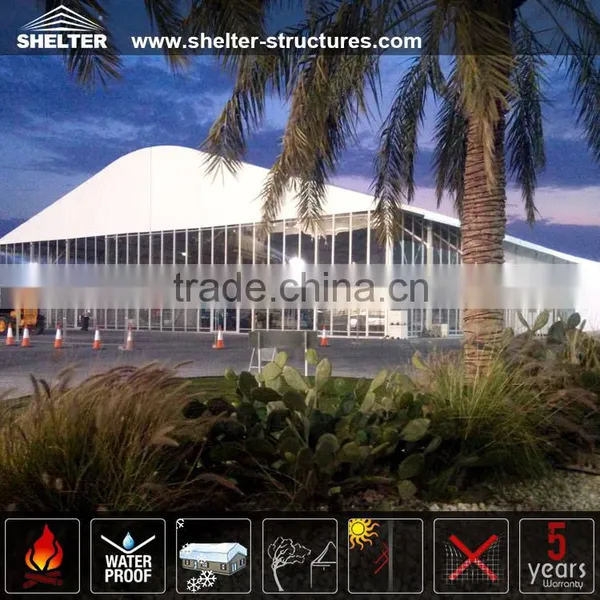 1000 People Arch Roof Double Decker Tent With Glass Wall for Sale photo-3