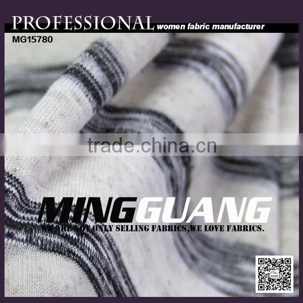 2016 for Young Lady's Clothes Newest Design Polyester and Linen Rib Knit Fabric photo-6