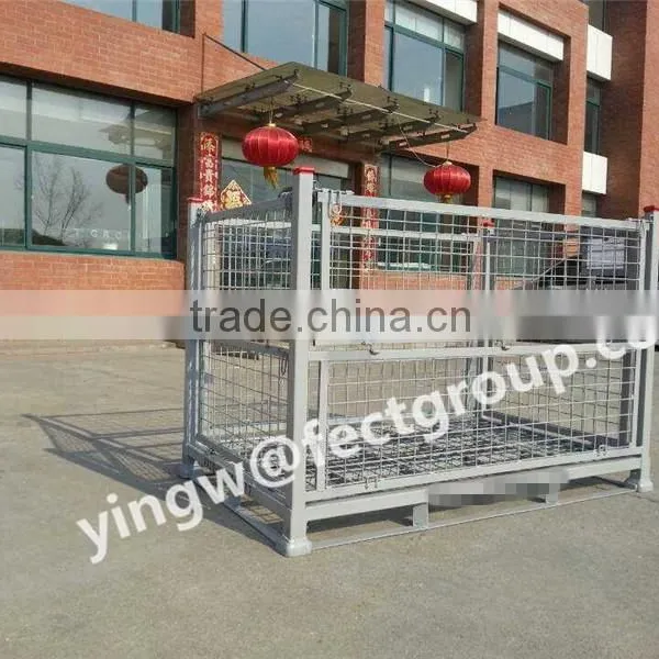 Warehouse Metal Wire Mesh Stacking Stillage/collapsible Metal Stillages