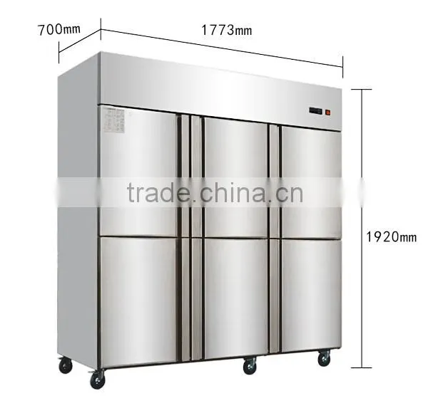 C3 1300L 6-door Upright Commercial Refrigerator Freezer for Restaurant photo-3