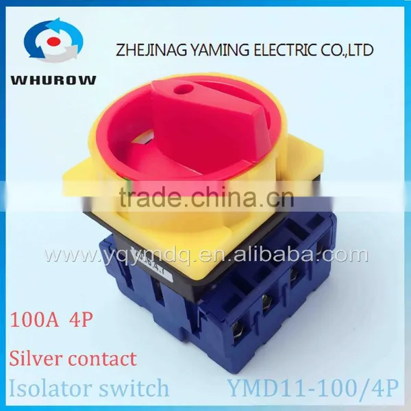 Isolator Switch YMD11-100A/4P Load Break Switch Universal Power Cut off Switch On-off Changeover Cam Switch 8 Sliver Contacts photo-2