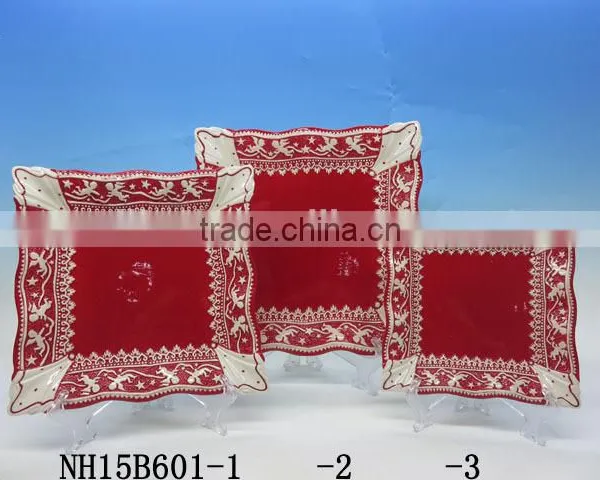 Stock Shape Santa Claus Ceramic Plate