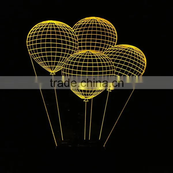 USB Led Night Lamp Balloon 3D Night Lights Seven Colors Changeable Desk Lampara Infantil as Home Decor Creative Gifts photo-3