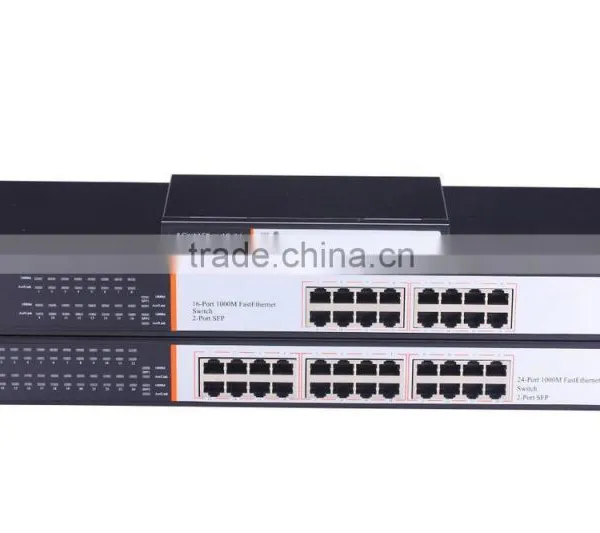 Atongda 10/100/1000Mbps 24 Port 1000M Fiber POE Switch 2 SFP Combo PoE Switch photo-4