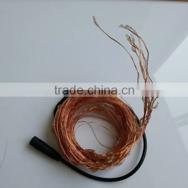 12V 224 Leds Rattan Copper String Garland Led Fairy Light