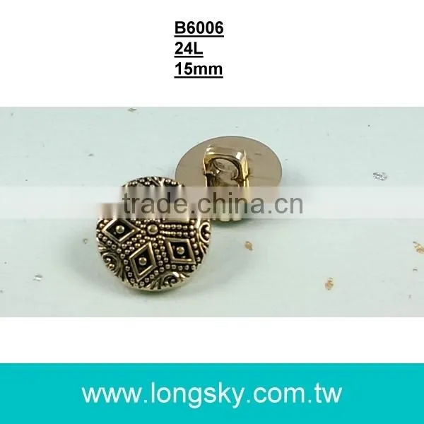 (#B6006/24L) 15mm high quality plated abs button for lady suits