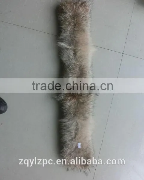 Real Colored Coyote Tail Fur Trim for Glove Scarf Accessories photo-6
