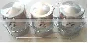 STAINLESS STEEL CANISTER WITH RACK