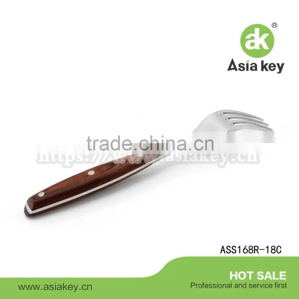 Laguiole Style Pakka Wood Handle Steak Fork Set photo-4