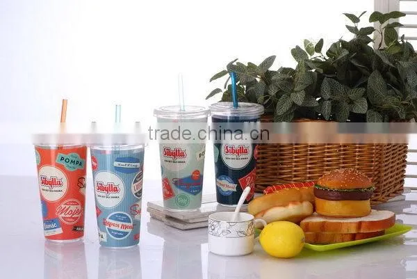 Designer Crazy Selling 24OZ Singel Wall Plastic Wine Cup With Lid in Mugs photo-2