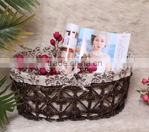 7 Hand Woven - Pastoral Style - Straw - Storage Basket - Storage Basket - Water Basket - Sundry Basket - Woven Baskets photo-4