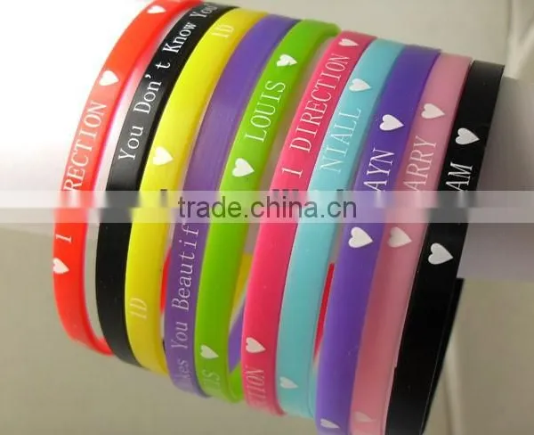 One Direction 1d Rubber Silicone Wristband