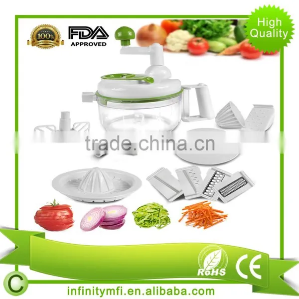 Best Sell Sharp And Safe Vegetable Chopper Slicer Fruit Cutter Hand Held Food Chopper Salad Maker photo-2