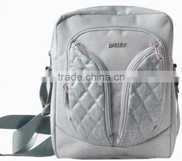 Polyester Men's Shoulder Bag Silver 8018A140003