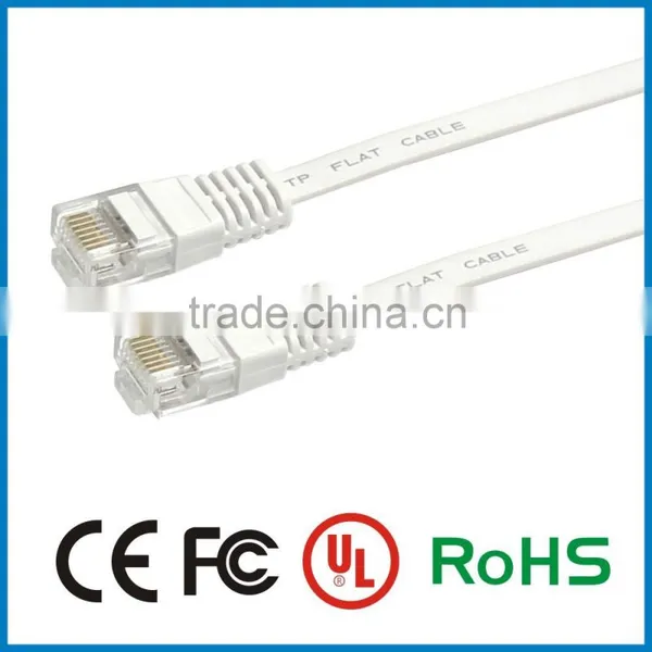 Shenzhen High Quality 4p 32awg 7/0.08 Copper Wire Cat5e Utp Flat Cable With Rj45 Connector photo-2
