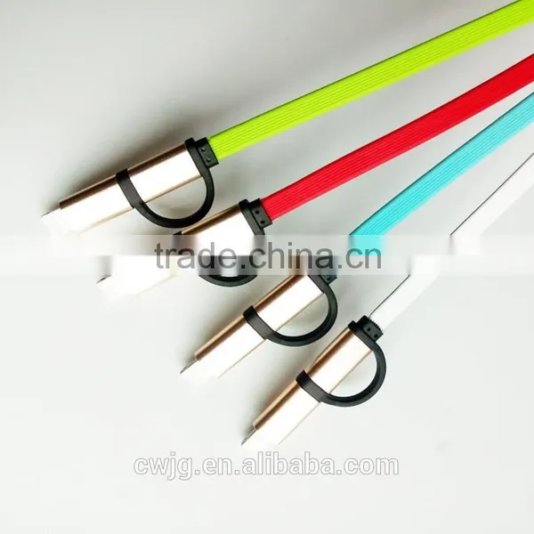 New Arrival Micro Colorful Noodle Flat Data Sync USB Charging Cable for Cell Phone Supplier's Choice photo-4