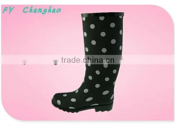 Women Dot Style Rubber Rain Boots photo-2