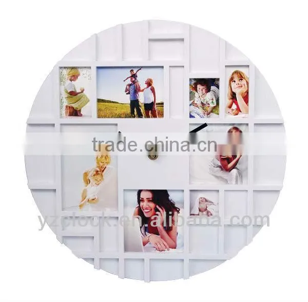 14 Inch Black Color Photo Frame Wall Clock photo-2
