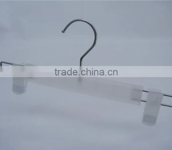 Semi-transparent Plastic Pant Bottom Tourser Clip Hanger for Wholesale photo-3