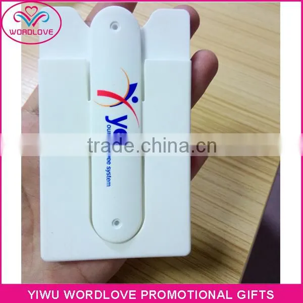 China Popular Hot 3M Silicone Smart Wallet,print 3m Adhesive Silicone Smart Phone Pocket,silicone Smart Wallet With Phone Stand photo-5