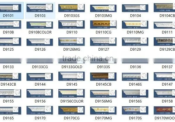 Wholesale PU Foam Polyurethane Ceiling Molding Decorative Crown Mouldings on the Walls photo-2