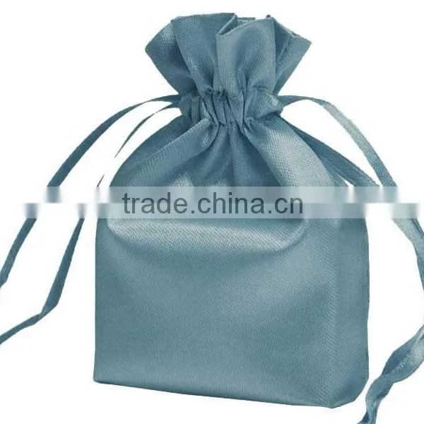 4"x6" Ivory Satin Bag With Logo Printing photo-4