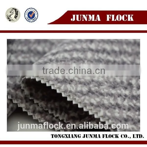Junma Dark Grey Twill Pattern Spray Flocked Fabric Flocking Sofa Upholstery Fabric photo-2