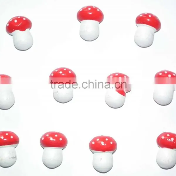 Wooden Small Mushroom Fridge Magnet Mushroom Stick for Fridge Decoration Handmade Paste Gifts