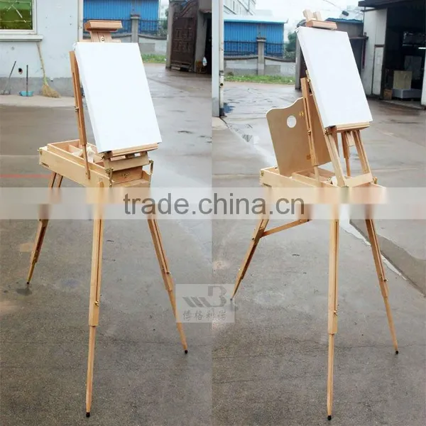 in Stock 145cm Three Legs Wooden Sketch Box Easel Lady Easel Box photo-3