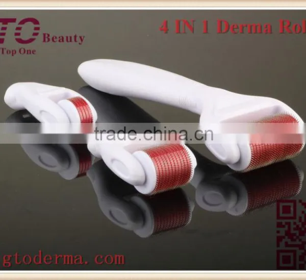 GTO Micro Needle Stainless Steel 300/720/1200 Needles 4 in 1Derma Roller With Desinfection Tank photo-3